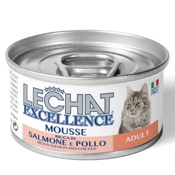 LeChat Excellence Mousse Adult, pui, somon, mousse, 85 g