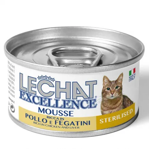 LeChat Excellence Mousse Sterilised, pui, mousse, 85 g