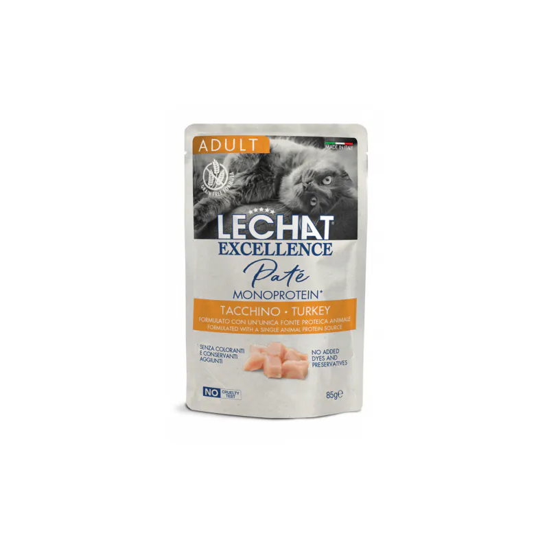 LeChat Excellence Adult Monoprotein, индейка, паштет, 85 г