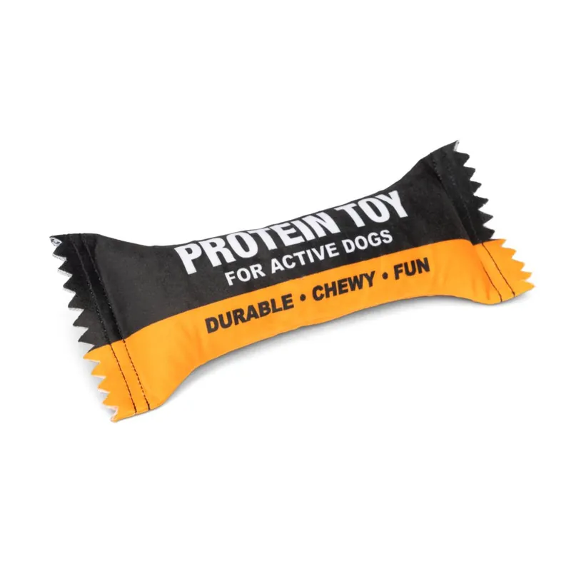 Beeztees Protein Toy, плюшевый батончик для собак с пищалкой, 24,5 см