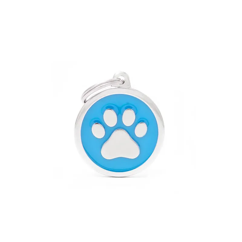 Медальон Big Circle Paw, голубой