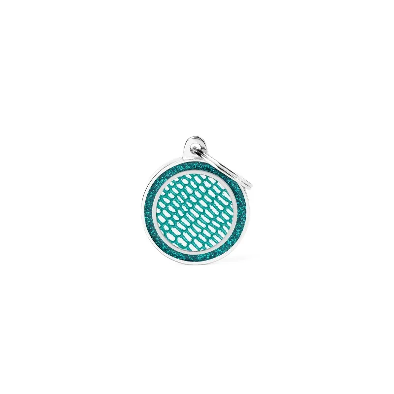 Медальон Medium Circle Saint Tropez, бирюзовый