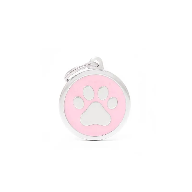Медальон Big Circle Paw, розовый