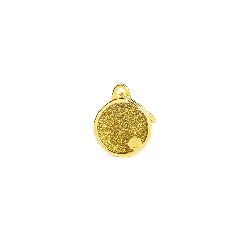 Медальон Small Circle Glitter Gold
