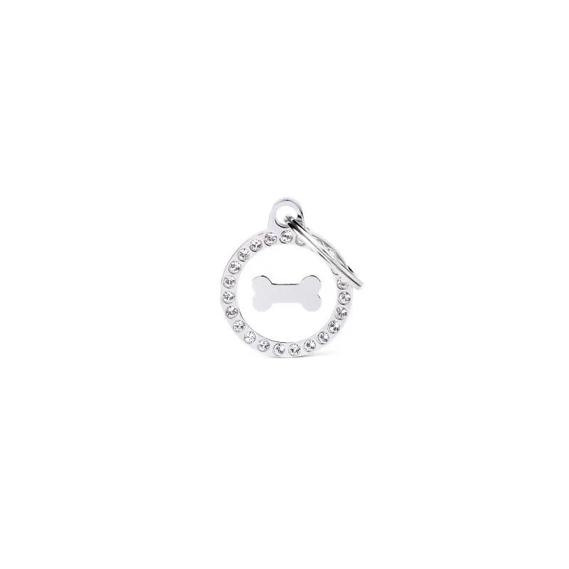 Медальон Small Circle Bone Glam, белый