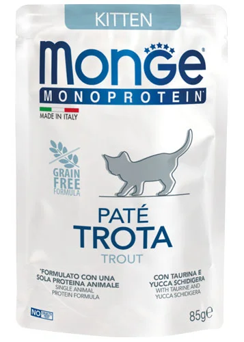 Monge Pouch Monoprotein Kitten Trout