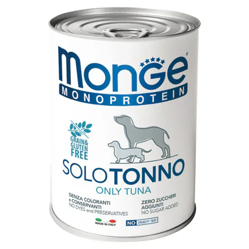 Monge Solo Monoprotein, тунец, паштет, 400 г