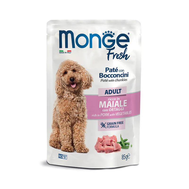 Monge Dog Fresh Adult Paté, свинина с овощами, 100 г