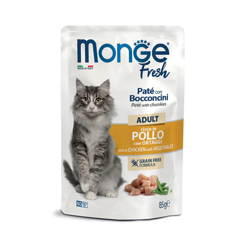 Monge Cat Fresh Adult Paté, курица с овощами, 85 г