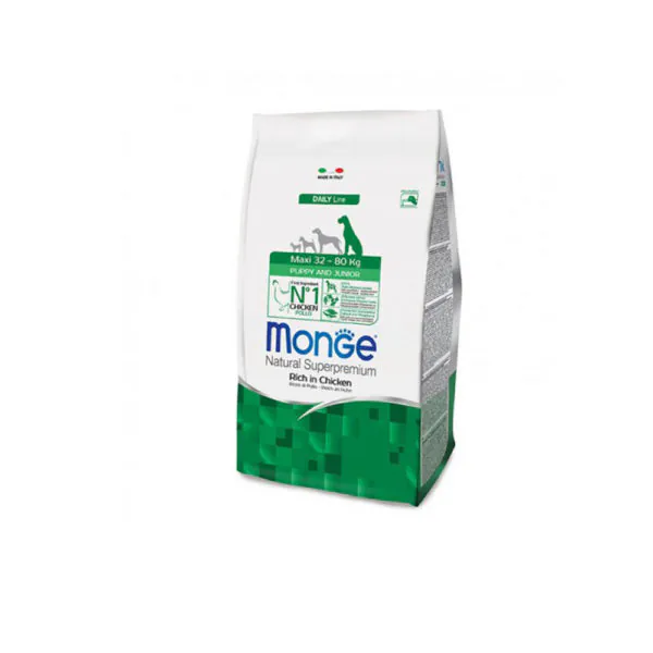 Monge Maxi Puppy & Junior, птица, 3 кг