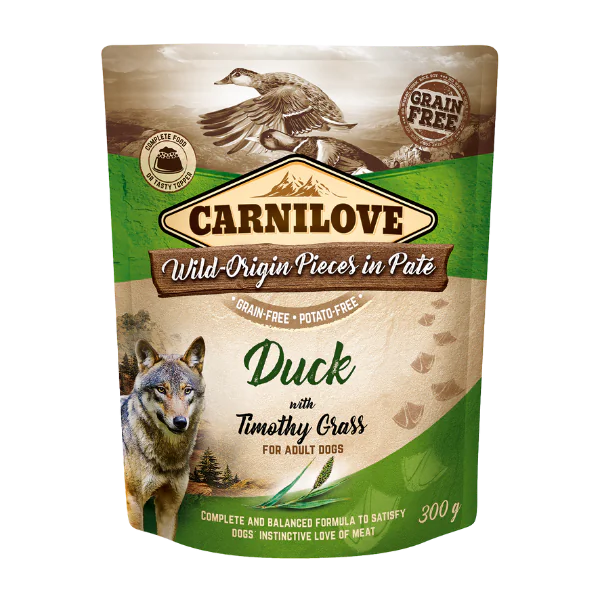 Carnilove Dog Pouch Paté Duck with Timothy Grass