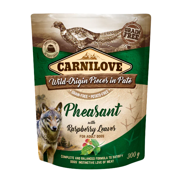Carnilove Dog Pouch Paté Pheasant with Raspberry Leaves