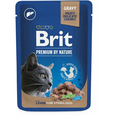 Brit Premium Cat Pouch Liver Sterilised
