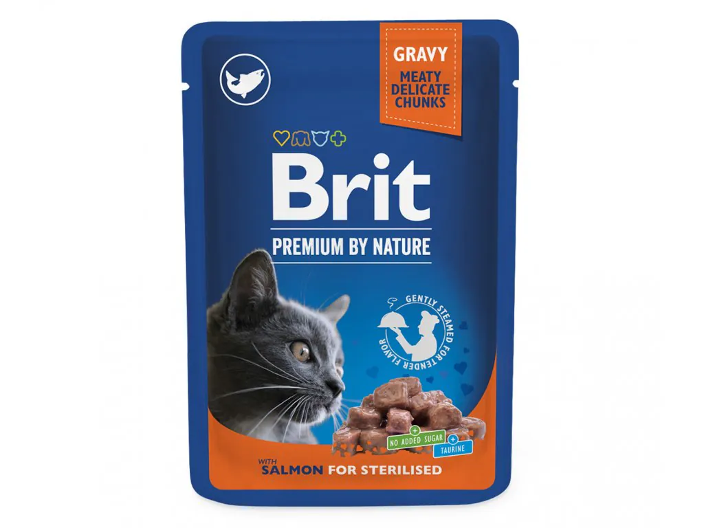 Brit Premium Cat Pouch Salmon Sterilised