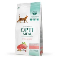 Optimeal Sterile для стерилизованных кошек с говядиной и сорго, 10 кг