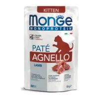 Monge Monoprotein Paté Kitten, ягнёнок, паштет, 85 г
