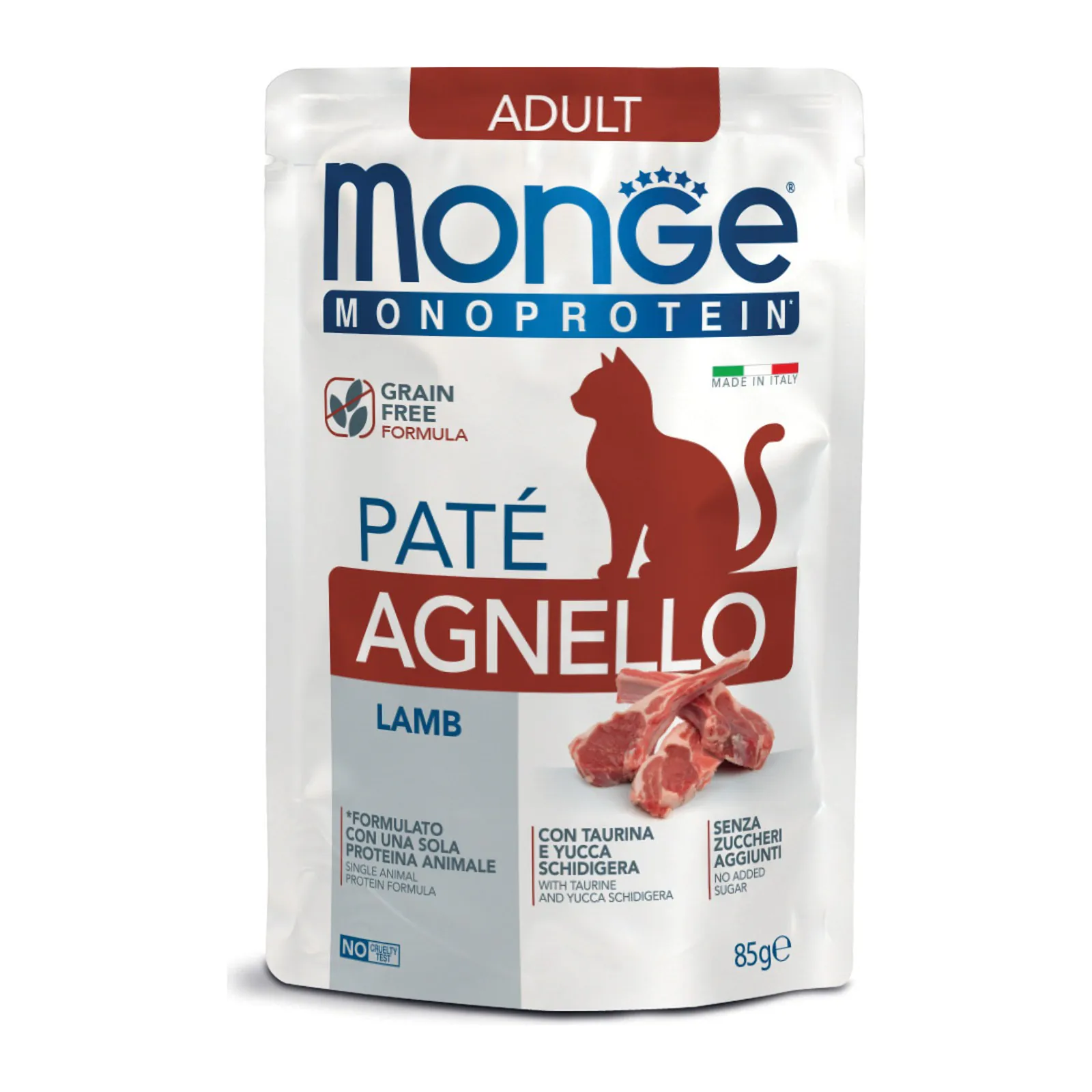 Monge Monoprotein Paté Adult, ягнёнок, паштет, 85 г