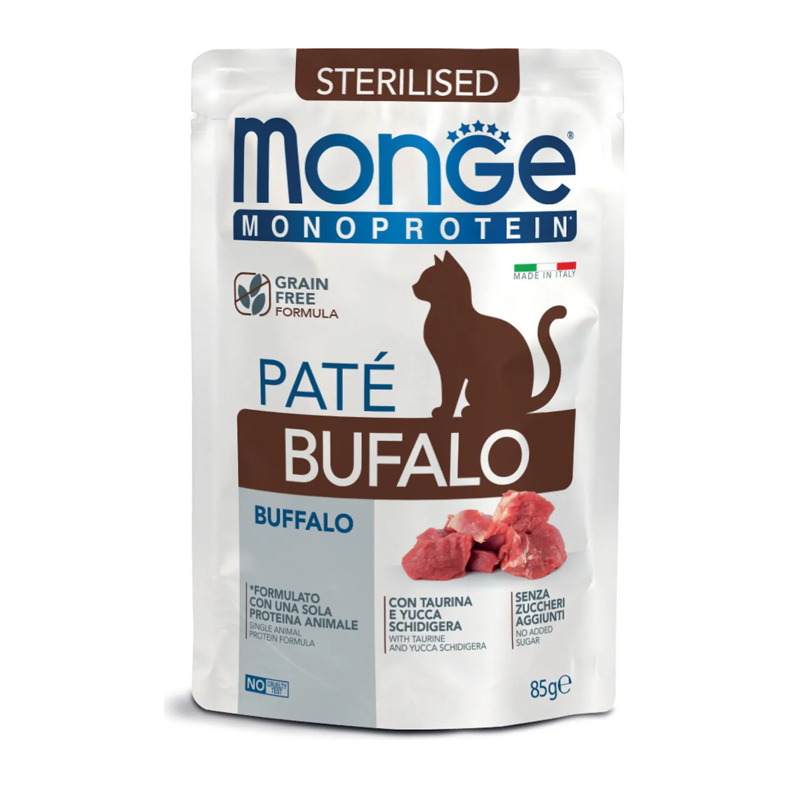 Monge Monoprotein Paté Sterilised, буйвол, паштет, 85 г
