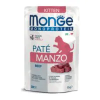 Monge Monoprotein Paté Kitten, говядина, паштет, 85 г
