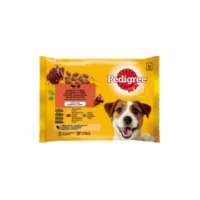 Pedigree Adult мультипак говядина и птица для взрослых собак, 4×100 г = 400 г