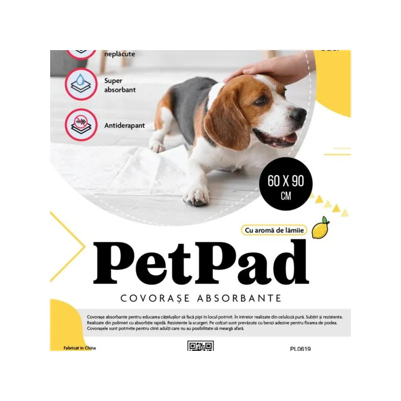 Pet Pad Пелёнки впитывающие с ароматом лимона
