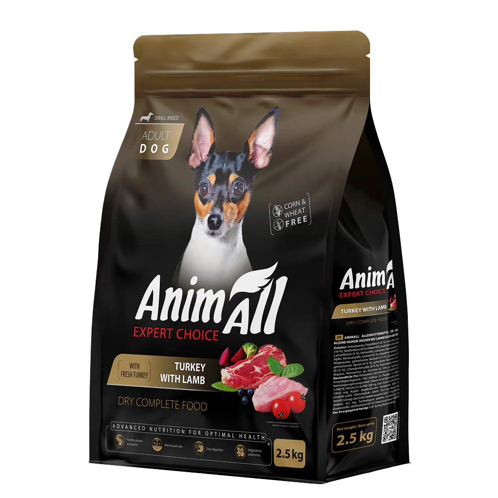 AnimAll Expert Choice Adult Small Breed, индейка и ягнёнок, 2,5 кг