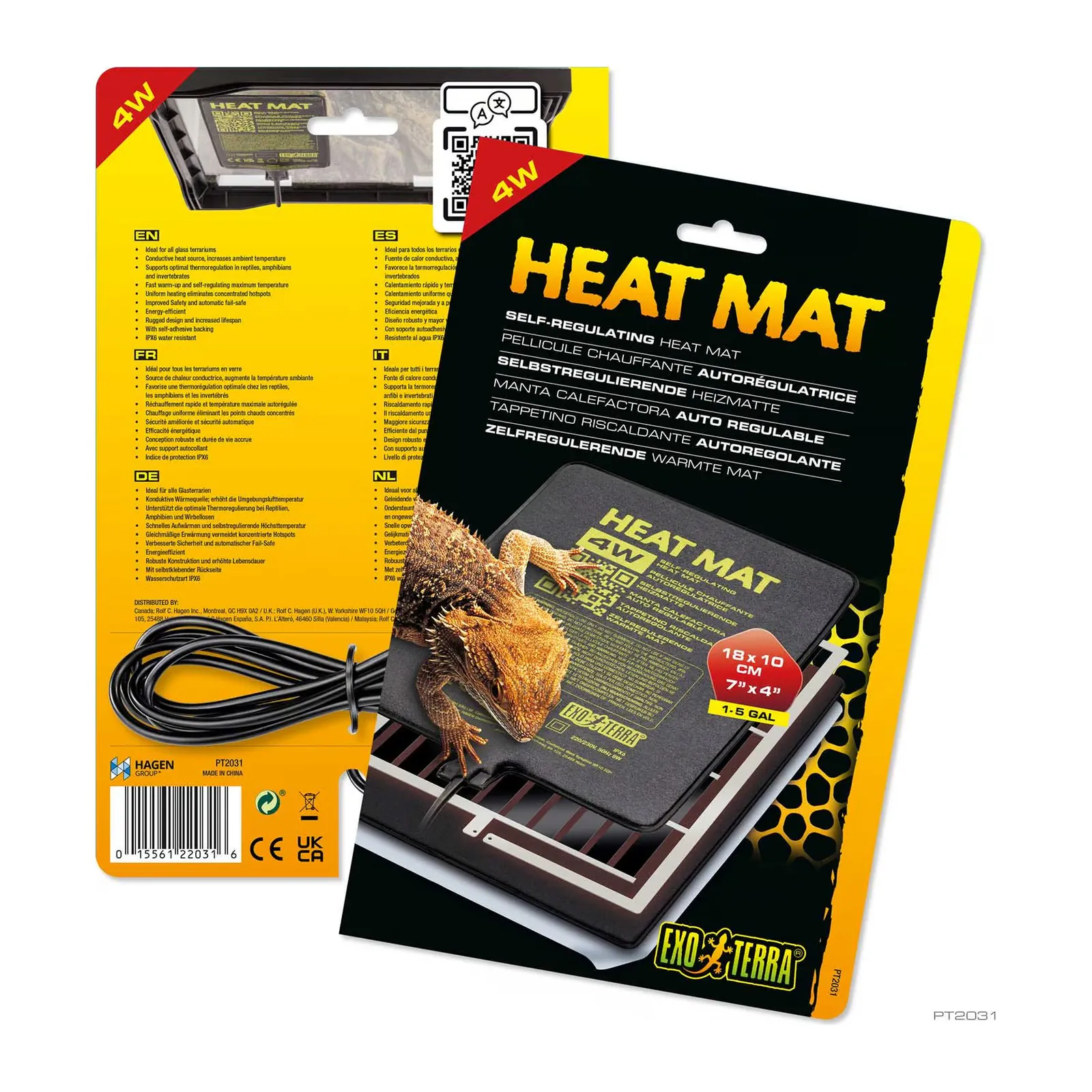 Exo Terra Heat Mat PTC, covoraș încălzitor cu autoreglare pentru terariu, 4 W, 18×10 cm
