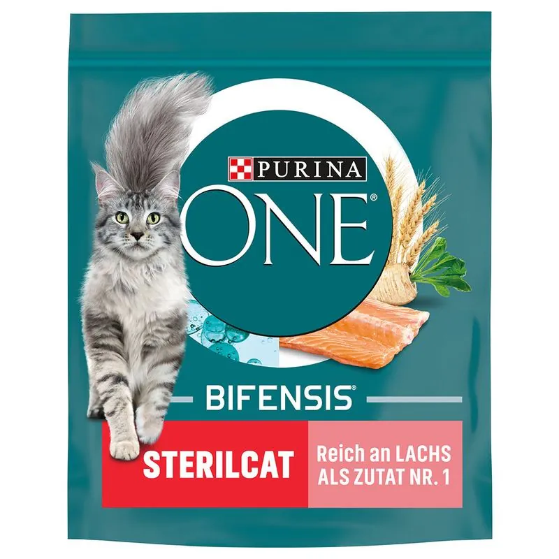 Purina ONE Sterilised с лососем, 750 г