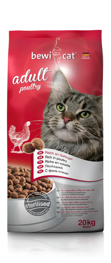Bewi Cat Adult, курица, 20 кг