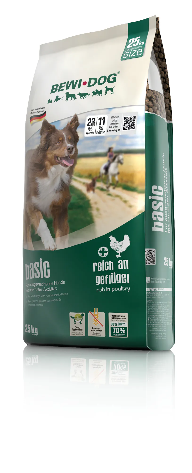 Bewi Dog Basic, мясо птицы, 25 кг