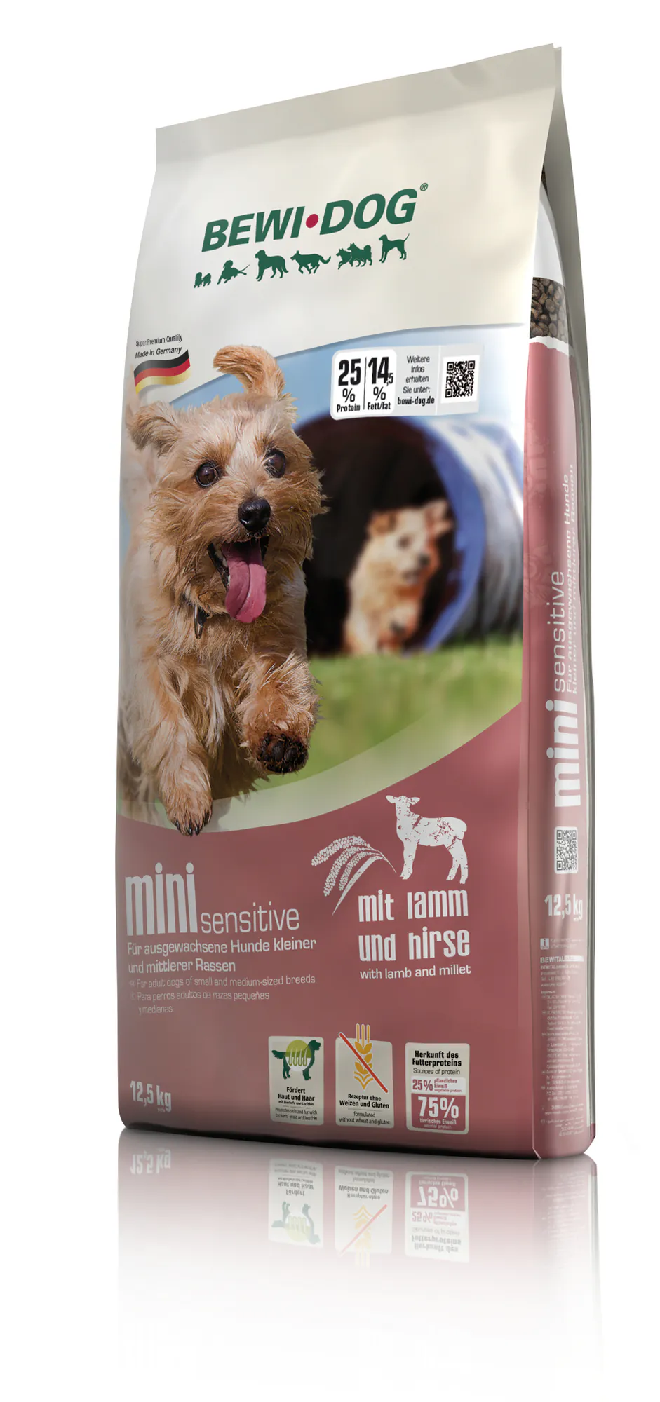 Bewi Dog Sensitive Mini, ягнёнок с рисом, 12,5 кг