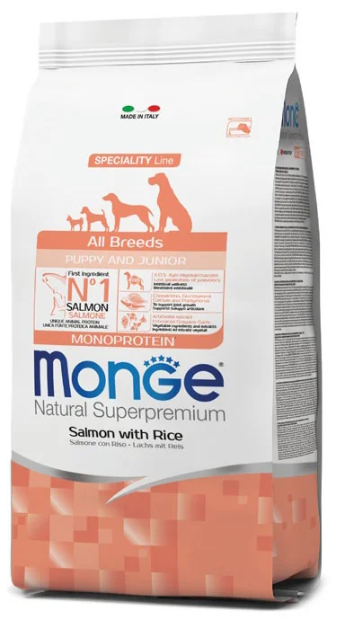 Monge Dog All Breed Puppy, ягнёнок с рисом, 12 кг