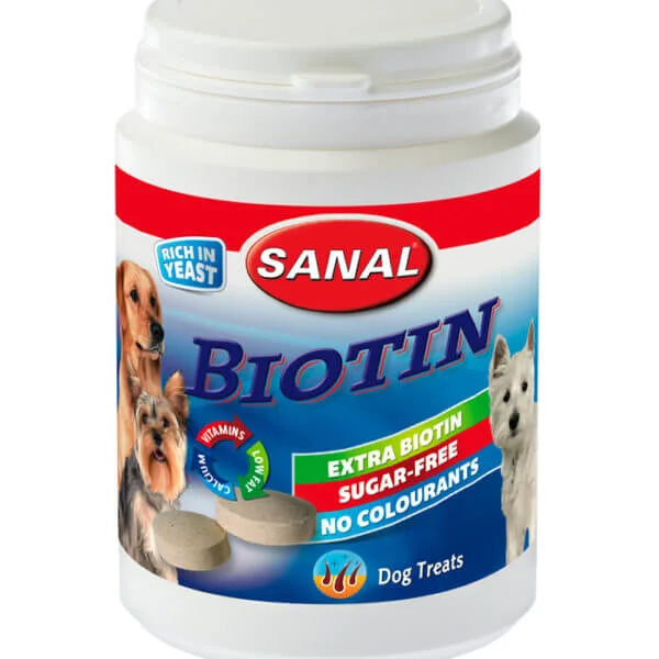 Sanal Dog Biotin, для шерсти, банка, 75 г