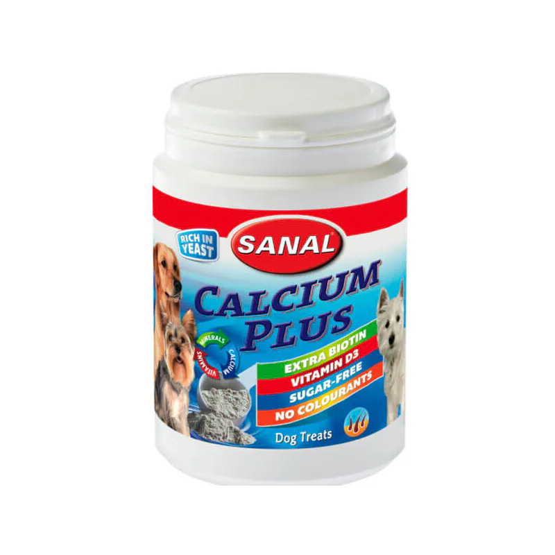 Sanal Calcium Plus, витамины и добавки для собак, 200 г