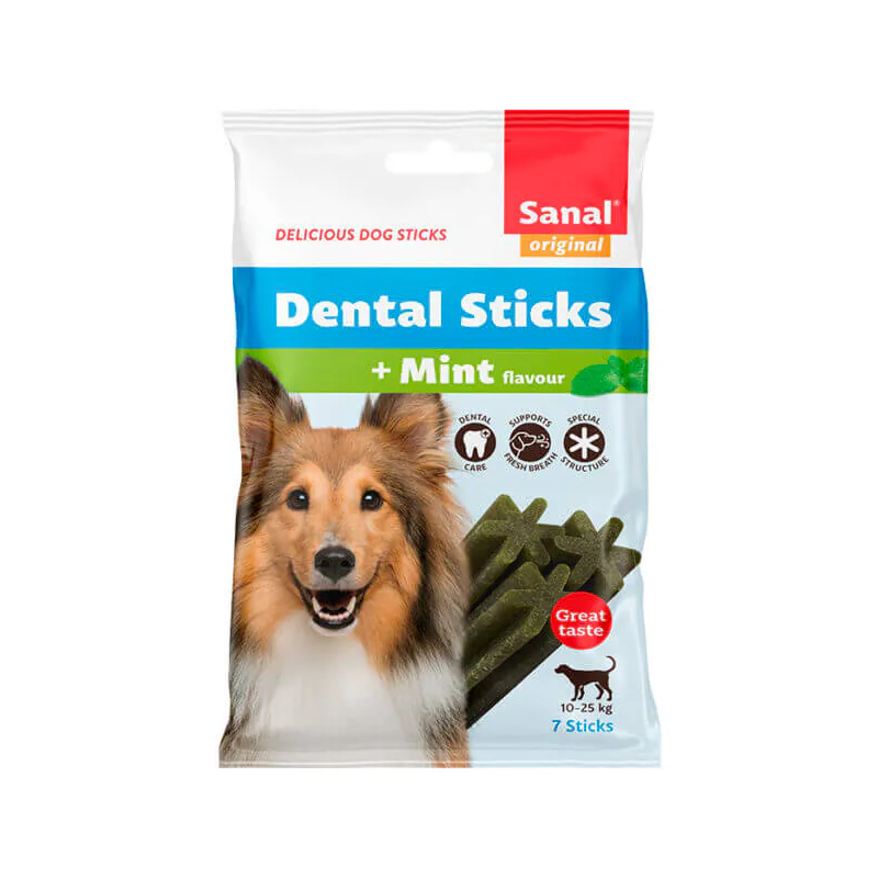 Sanal Dental Sticks Medium, лакомство для собак, для зубов, 140 г