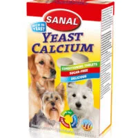 Sanal Dog Yeast-Calcium, дрожжи и кальций, банка, 75 г