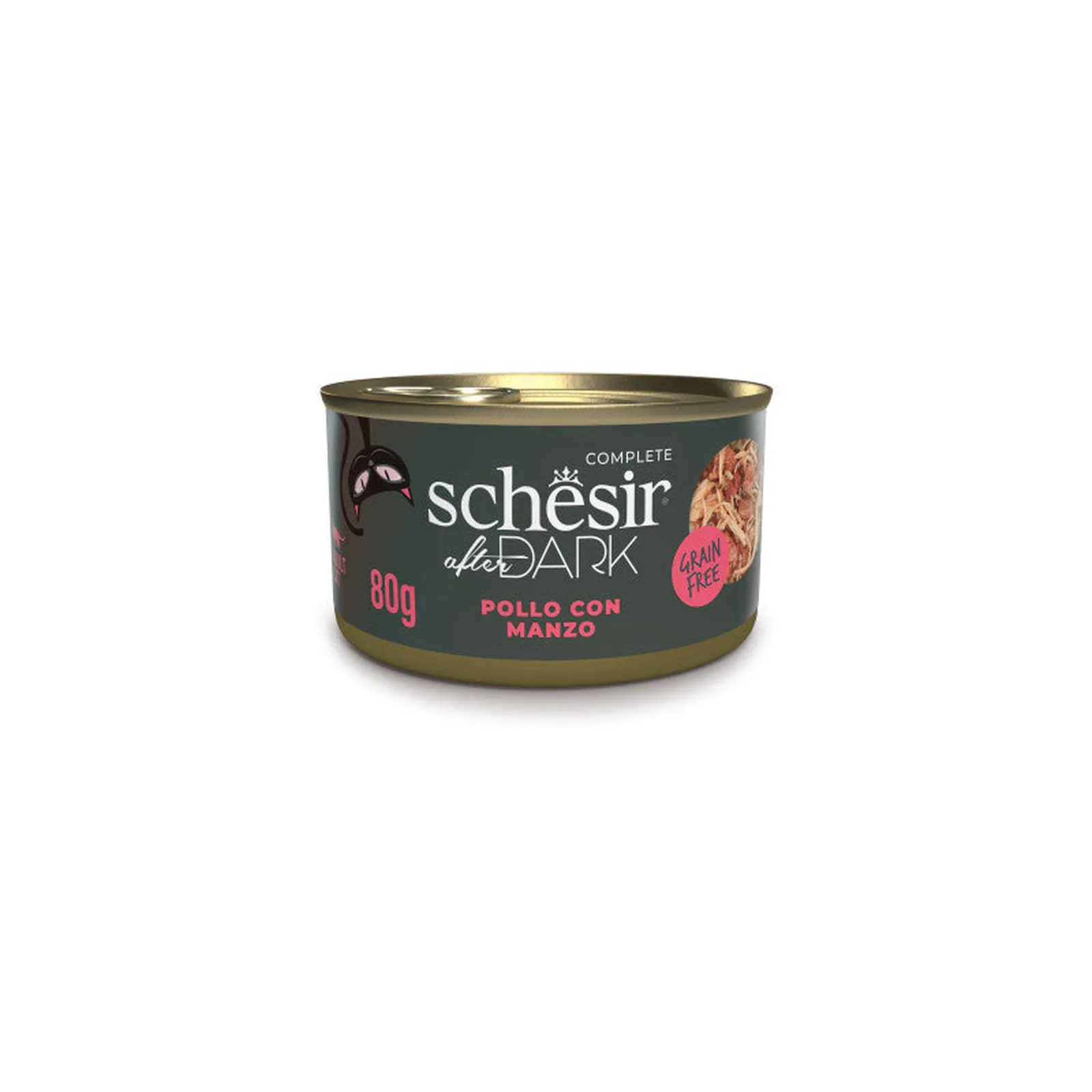 Schesir After Dark, курица с говядиной, в бульоне, 80 г