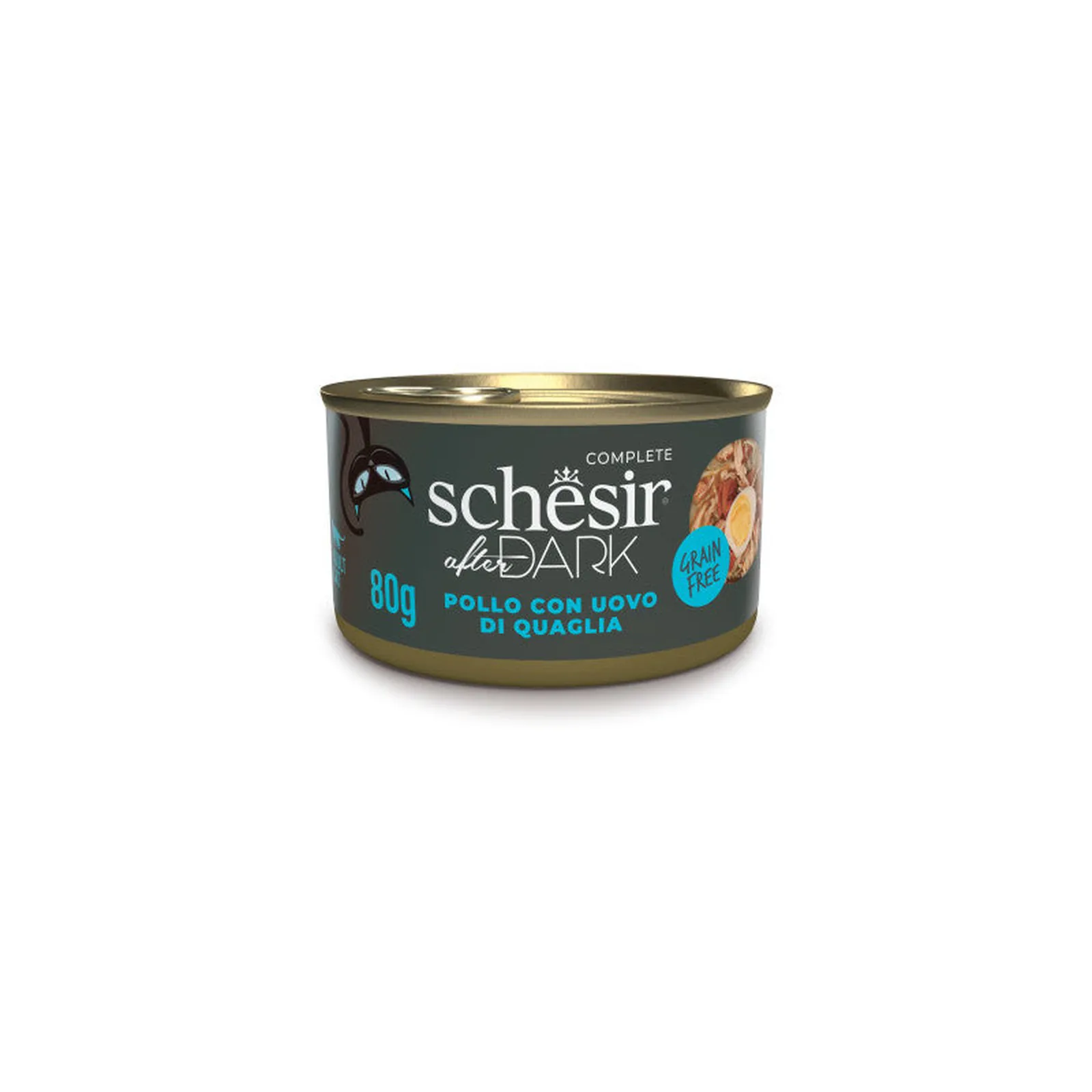 Schesir After Dark, курица с перепелиным яйцом, в бульоне, 80 г