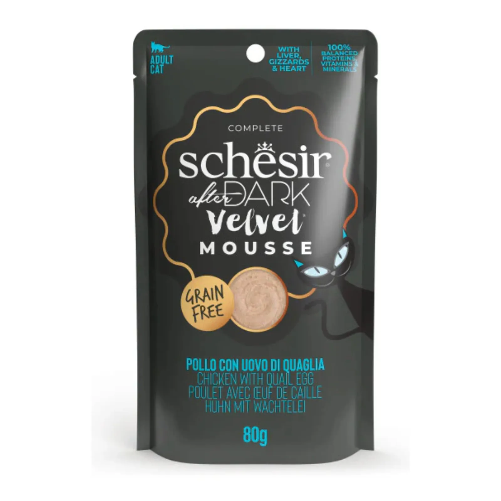 Schesir After Dark, курица с перепелиным яйцом, мусс, 80 г