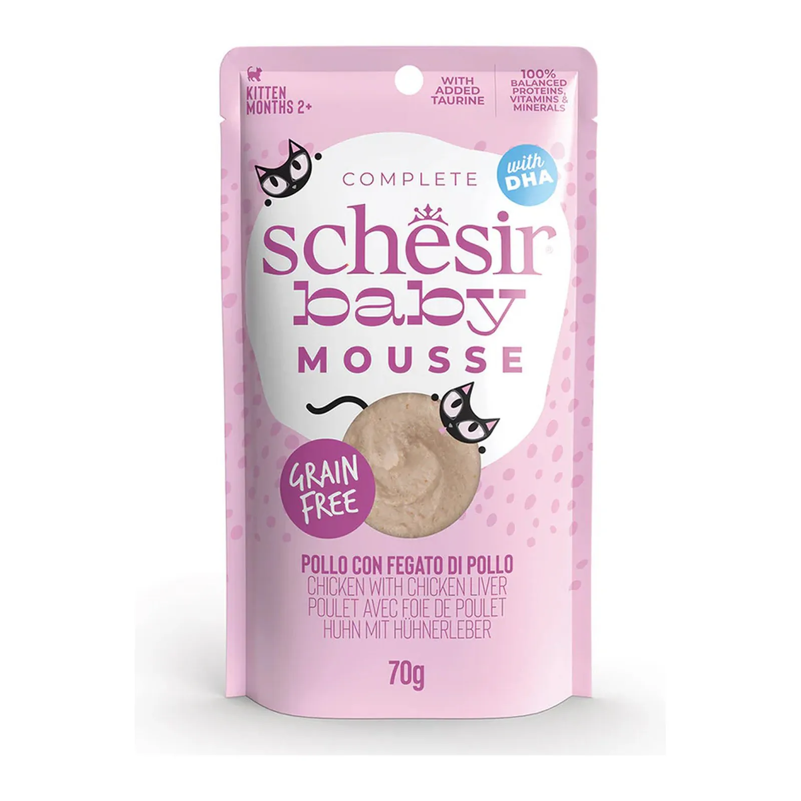 Schesir Baby, курица с печенью, мусс, 70 г