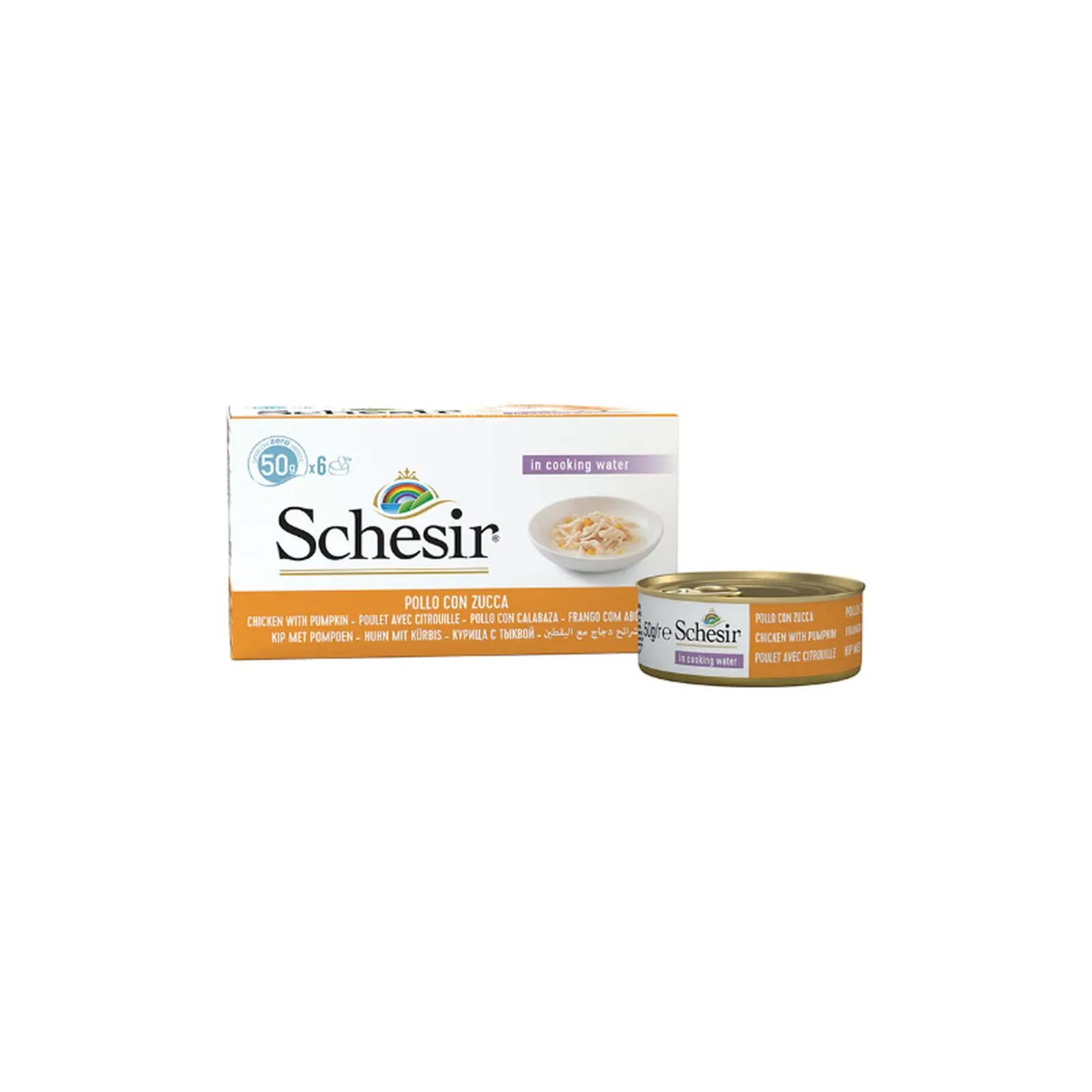 Schesir C&B, курица с тыквой, 6×50 г
