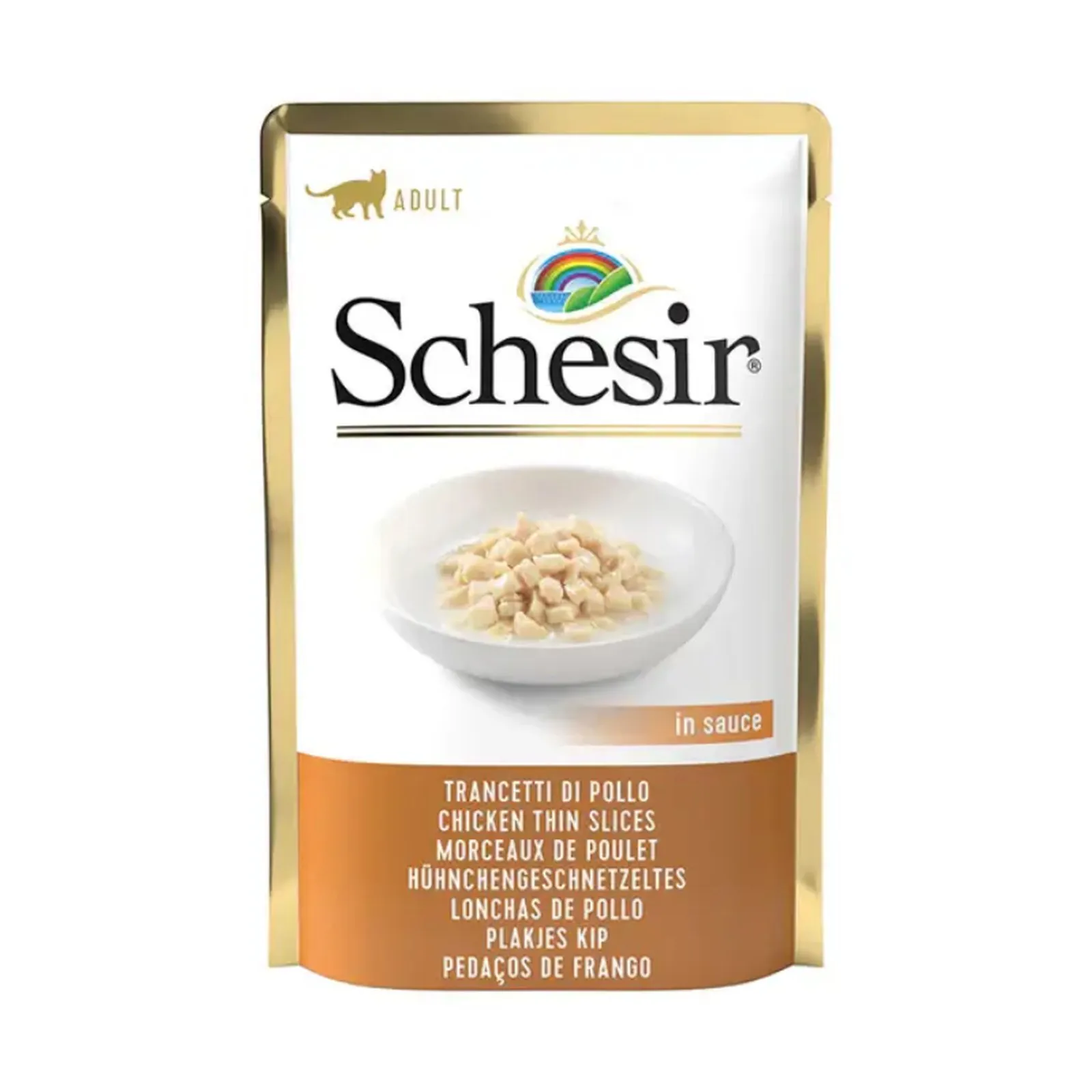 Schesir C&B, курица, ломтики в соусе, 85 г