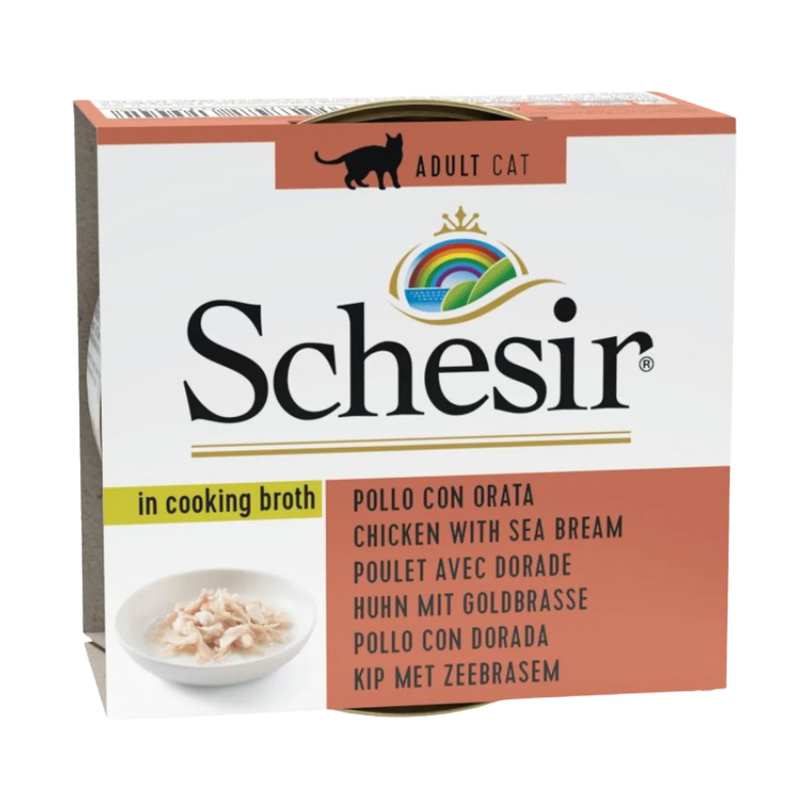 Schesir Cat Complements, курица с дорадой, в бульоне, 70 г