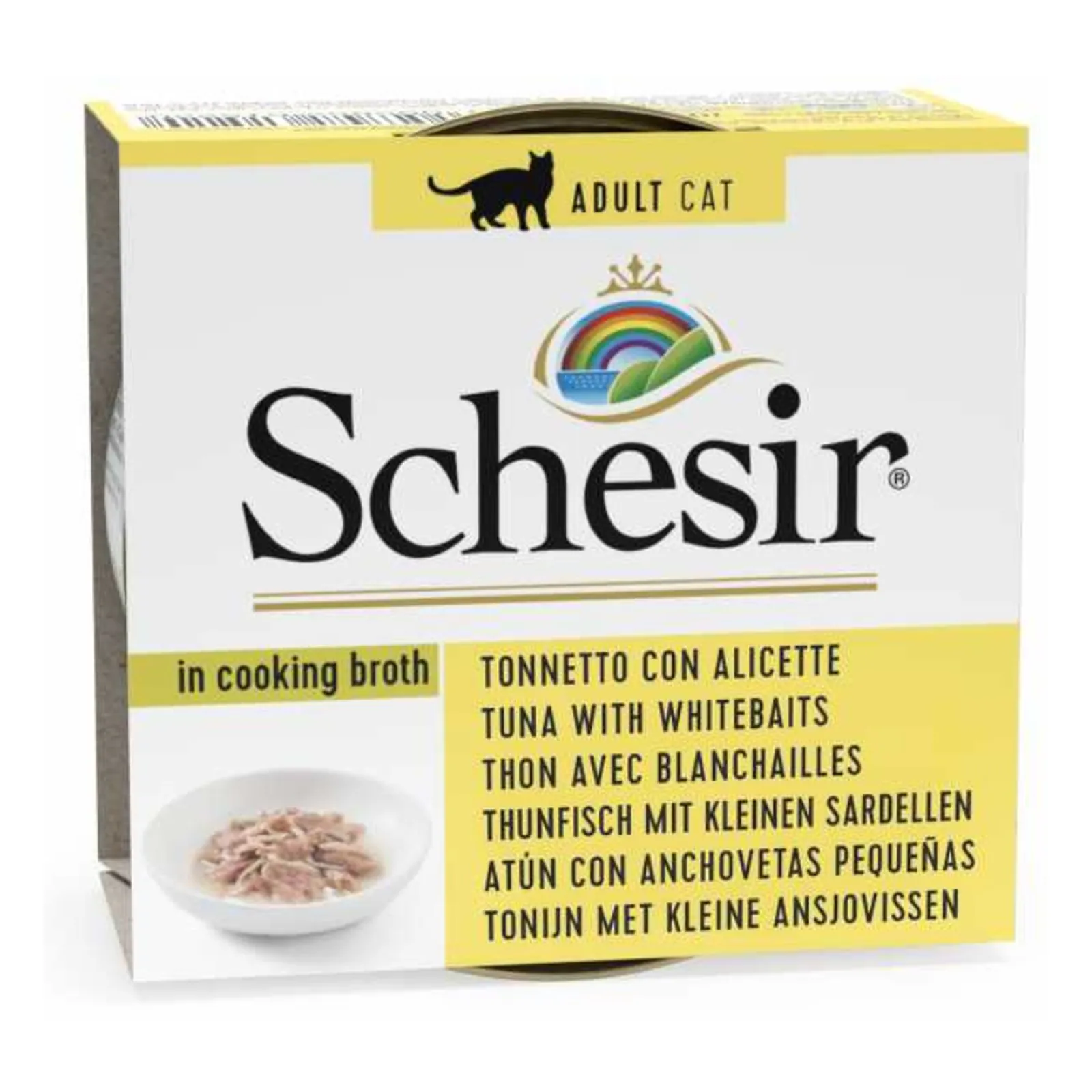 Schesir Cat Complements, тунец с анчоусами, в бульоне, 70 г