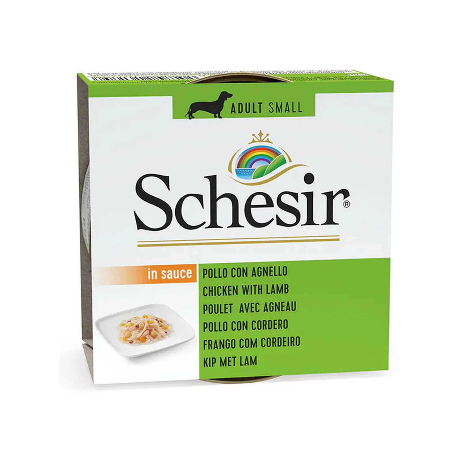 Schesir Dog, курица с ягнёнком, в желе, 85 г