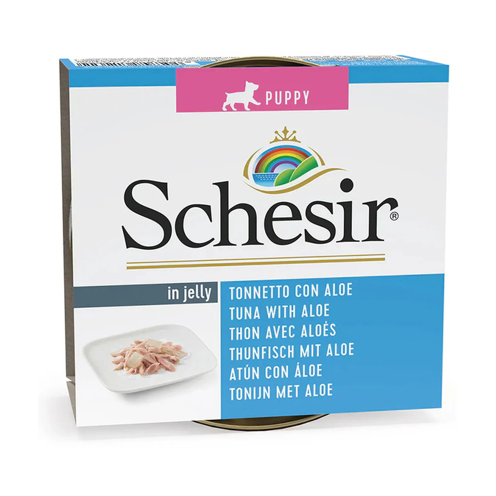 Schesir Puppy, ton cu aloe, în jeleu, 150 g