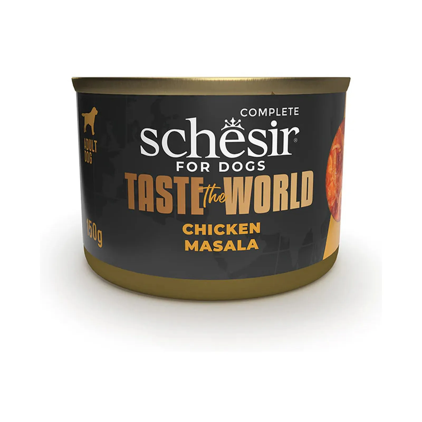 Schesir Taste the World Dog, pui masala, în supă, 150 g