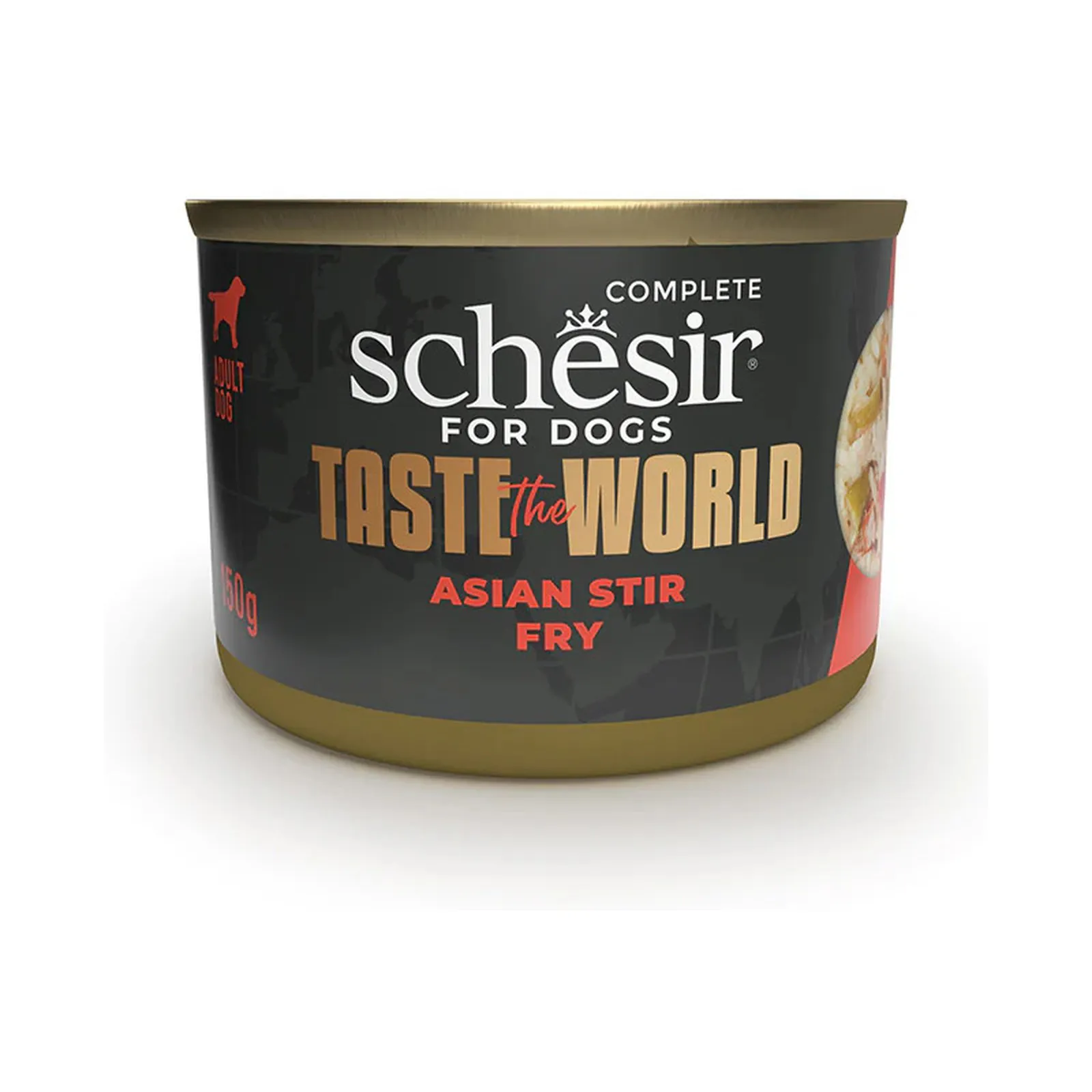 Schesir Taste the World Dog, курица стир-фрай, в бульоне, 150 г