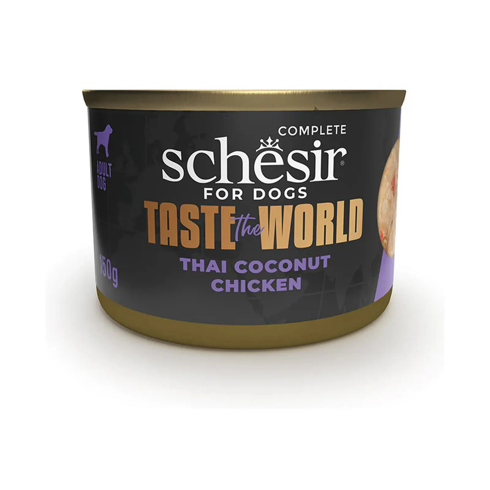 Schesir Taste the World Dog, pui cu cocos în stil thailandez, în supă, 150 g