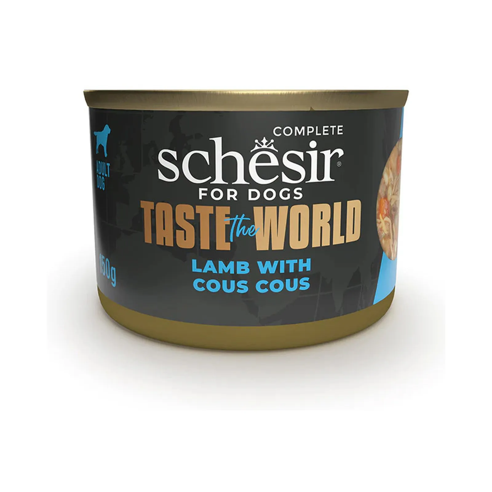 Schesir Taste the World Dog, ягнёнок с кускусом, в бульоне, 150 г
